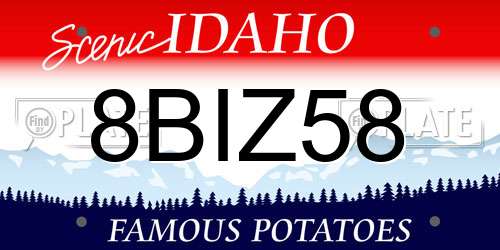 8BIZ58 Idaho License Plate