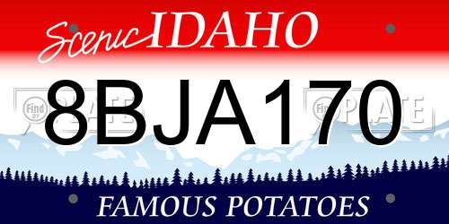 8BJA170 Idaho License Plate