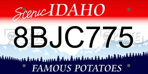8BJC775 Idaho License Plate