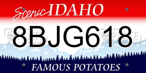 8BJG618 Idaho License Plate
