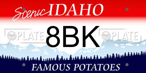 8BK Idaho License Plate