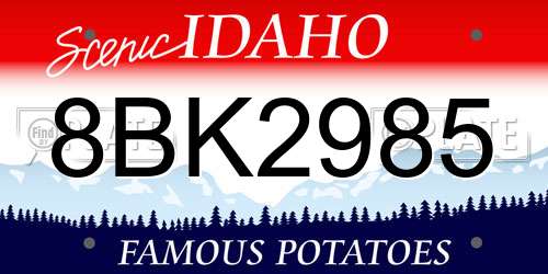 8BK2985 Idaho License Plate