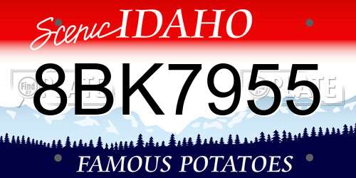 8BK7955 Idaho License Plate