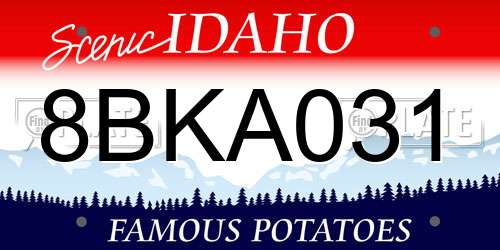 8BKA031 Idaho License Plate