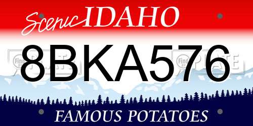 8BKA576 Idaho License Plate