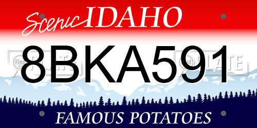8BKA591 Idaho License Plate