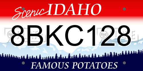 8BKC128 Idaho License Plate