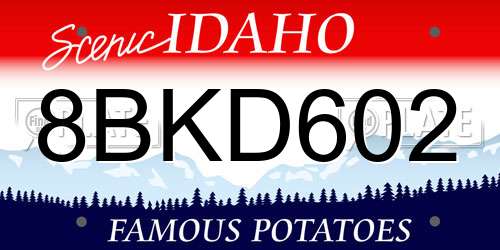 8BKD602 Idaho License Plate