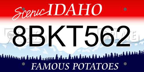 8BKT562 Idaho License Plate