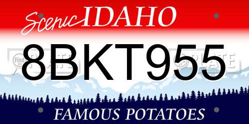 8BKT955 Idaho License Plate