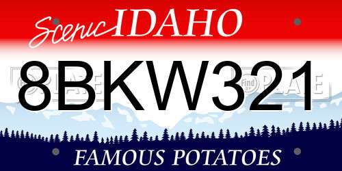 8BKW321 Idaho License Plate