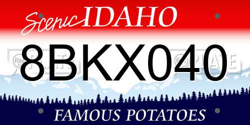 8BKX040 Idaho License Plate