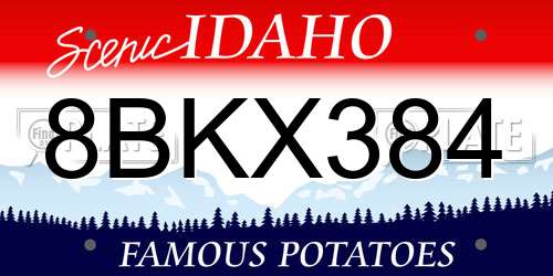 8BKX384 Idaho License Plate