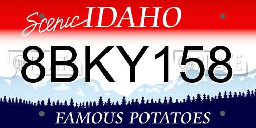 8BKY158 Idaho License Plate
