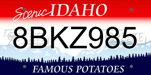 8BKZ985 Idaho License Plate