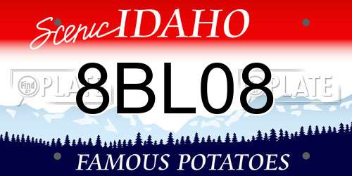 8BL08 Idaho License Plate