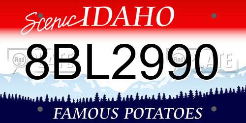 8BL2990 Idaho License Plate