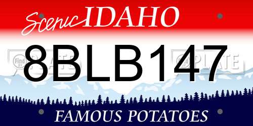 8BLB147 Idaho License Plate