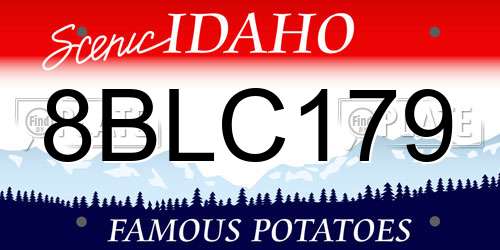 8BLC179 Idaho License Plate