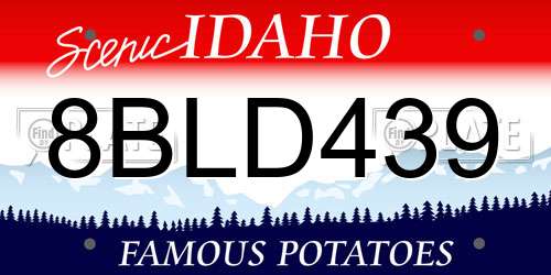 8BLD439 Idaho License Plate