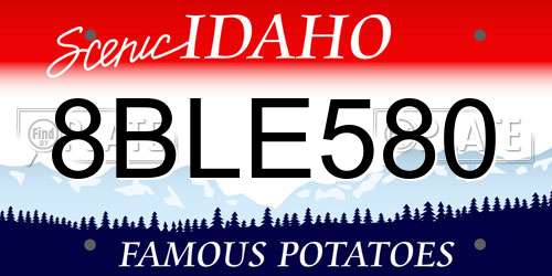 8BLE580 Idaho License Plate