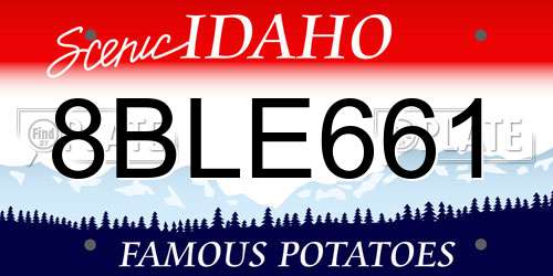 8BLE661 Idaho License Plate
