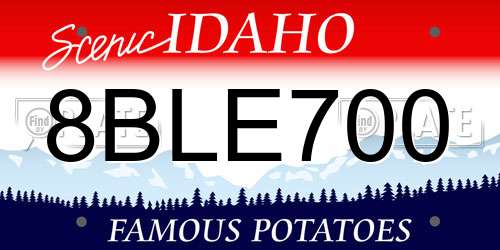 8BLE700 Idaho License Plate