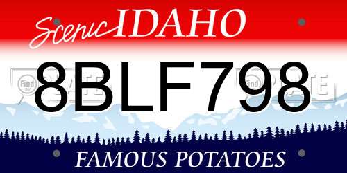 8BLF798 Idaho License Plate