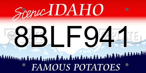 8BLF941 Idaho License Plate