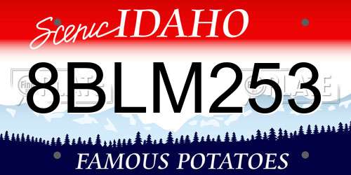 8BLM253 Idaho License Plate