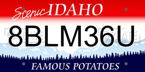 8BLM36U Idaho License Plate