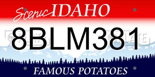 8BLM381 Idaho License Plate