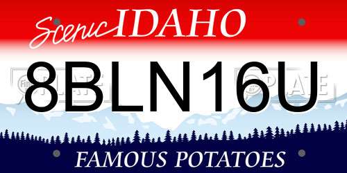 8BLN16U Idaho License Plate