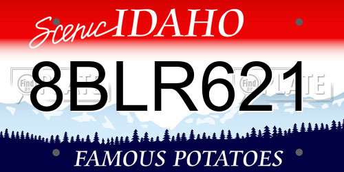 8BLR621 Idaho License Plate