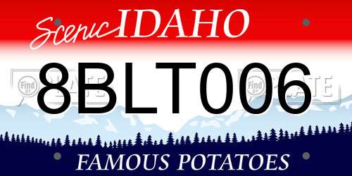 8BLT006 Idaho License Plate