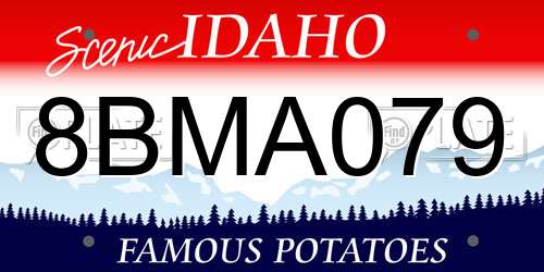 8BMA079 Idaho License Plate
