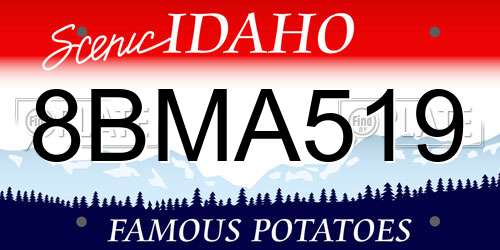 8BMA519 Idaho License Plate