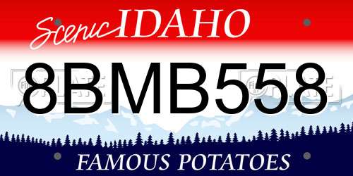 8BMB558 Idaho License Plate