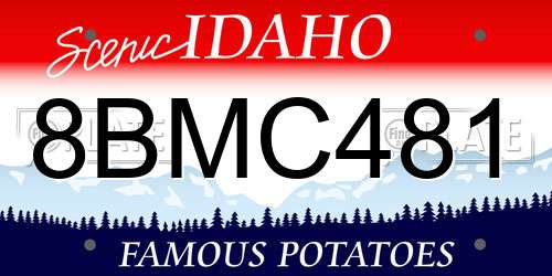 8BMC481 Idaho License Plate