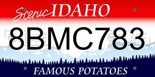 8BMC783 Idaho License Plate
