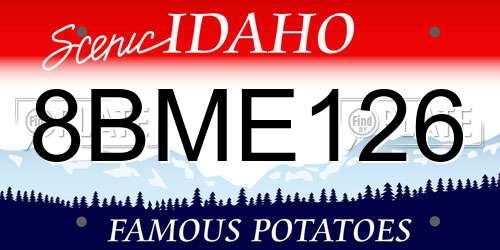 8BME126 Idaho License Plate