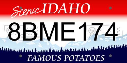 8BME174 Idaho License Plate