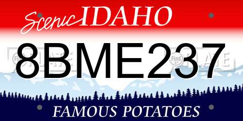 8BME237 Idaho License Plate