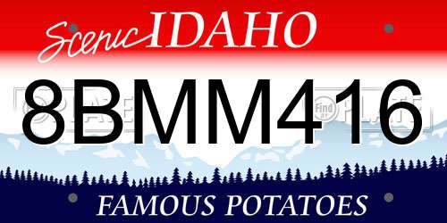 8BMM416 Idaho License Plate