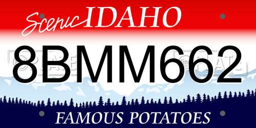 8BMM662 Idaho License Plate