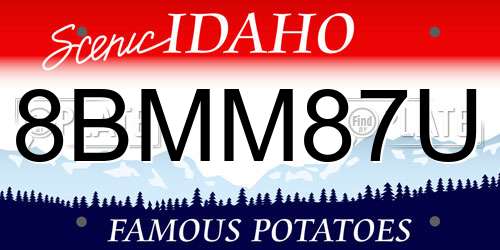 8BMM87U Idaho License Plate