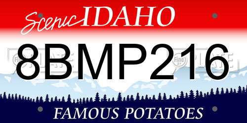 8BMP216 Idaho License Plate