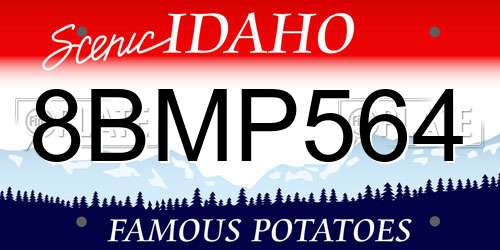 8BMP564 Idaho License Plate