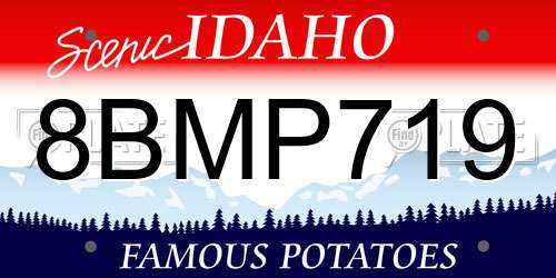 8BMP719 Idaho License Plate