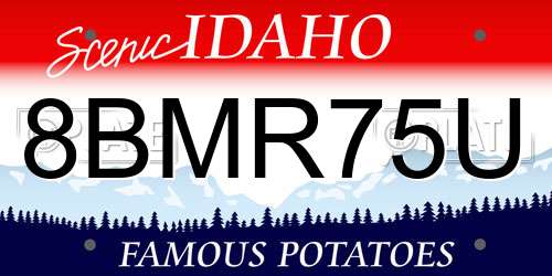 8BMR75U Idaho License Plate